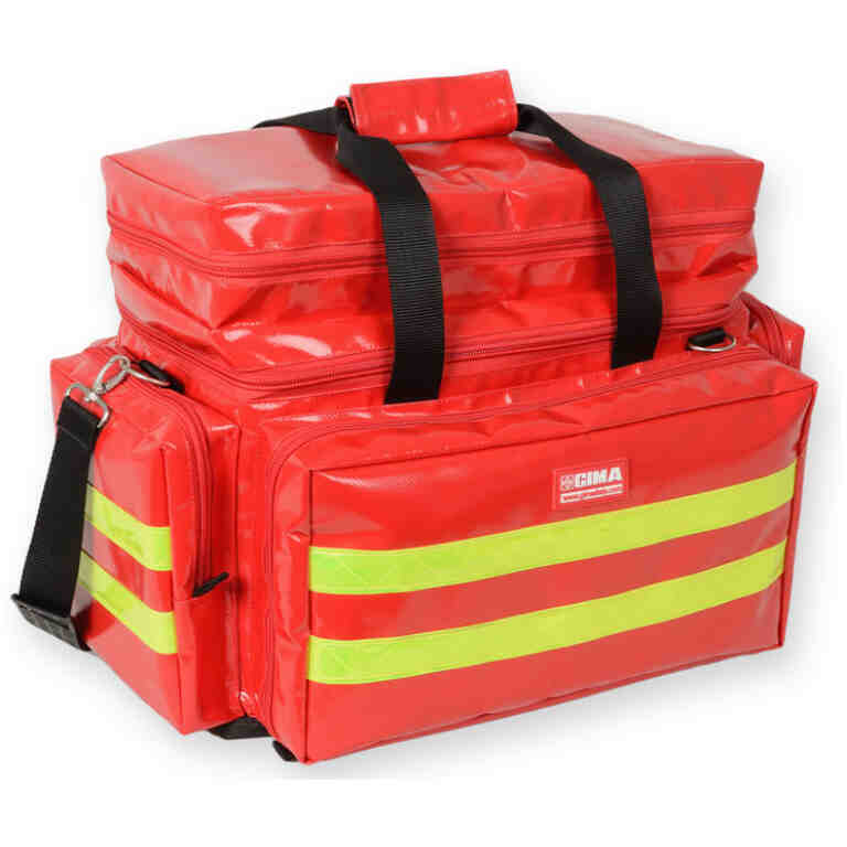 Geanta medic acoperita cu PVC rosie - Marime medie