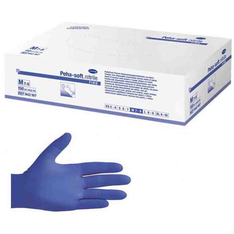 Manusi examinare Peha-Soft nitril, nepudrate, albastre