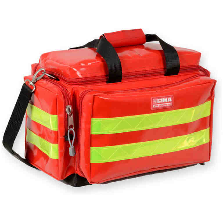 Geanta medic rosie, acoperita cu PVC – Marime mica