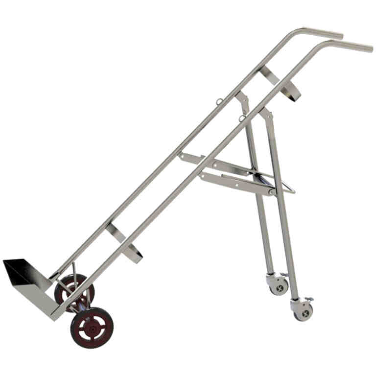 Troliu tub oxigen 40L inox PSKH048