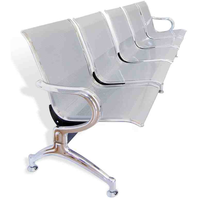 Bancuta de asteptare din metal cu 5 locuri