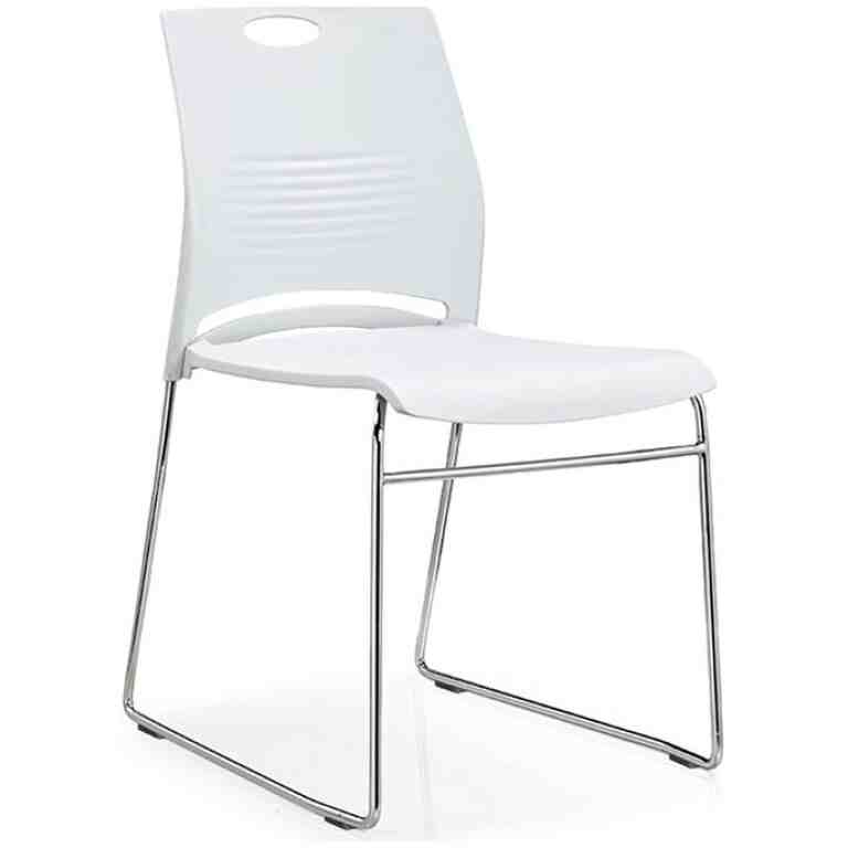 Scaun vizitator din plastic alb