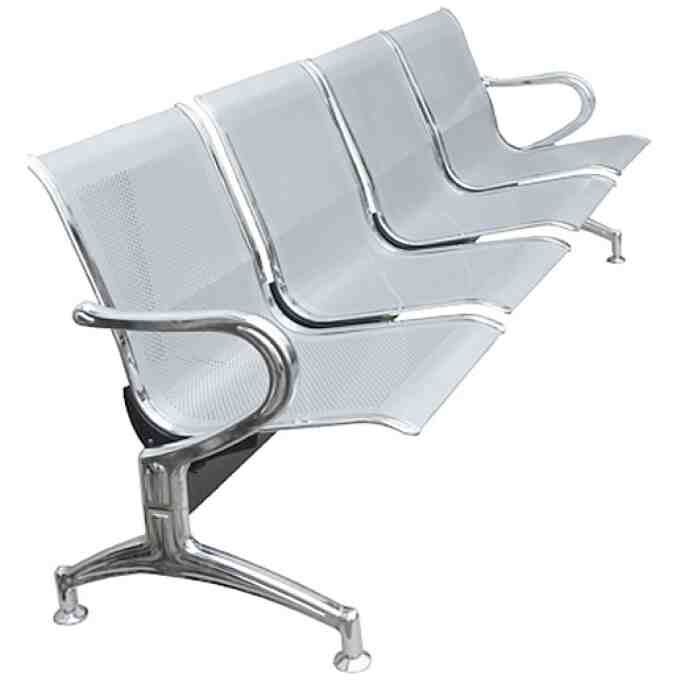 Bancută metalică sală de așteptare 4 locuri