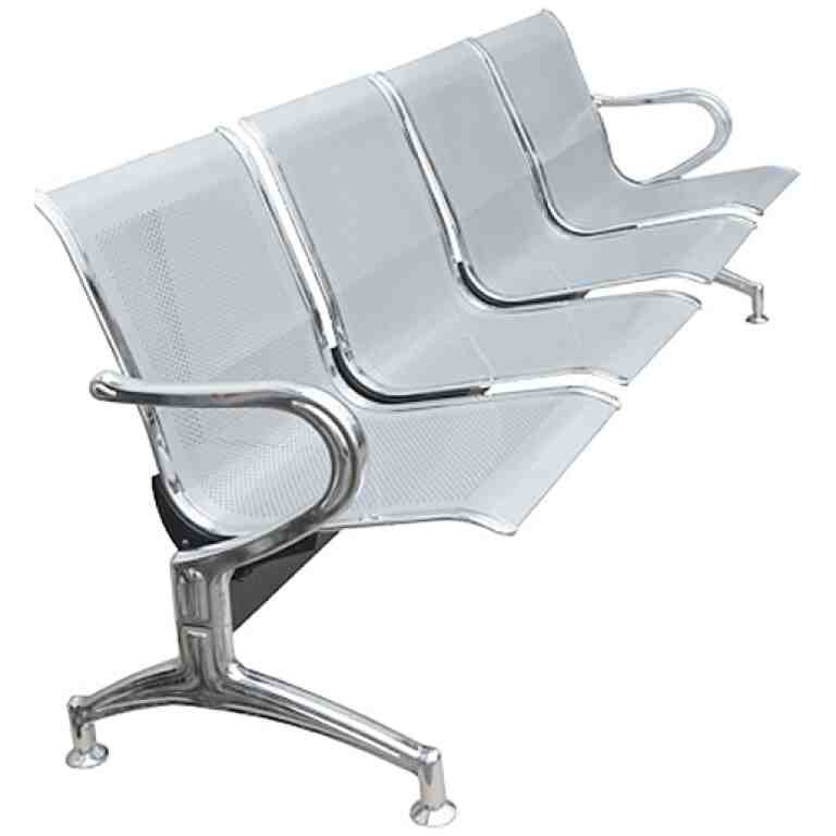 Bancută metalică sală de așteptare 4 locuri